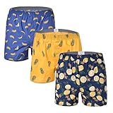 CINVIK Herren-Boxershorts, weich, niedlich, Bio-Baumwolle, lustige Designs, Boxershorts...