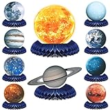 10 Stück Geburtstag Dekoration,Sonnensystem Wabenbälle Tischdeko Weltraum Themed...