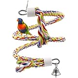 Rusee Vögel Spielzeug, Parrot Climbing Rope Sling, Schaukel Spielzeug, Spirale...