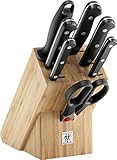 ZWILLING Twin Gourmet Messerblock, 8-teilig, Bambusblock, Messer, Wetzstab und...