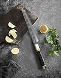 Sakimaru oder Yanagiba Messer Mit achteckigen Ebenholz- und Büffelhorngriff Lachsmesser...
