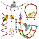 Pethee 8 Stück Vogelspielzeug für Wellensittiche Kauspielzeug für Papageien...