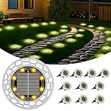 10 Stück Solar Bodenleuchten Aussen 8 LEDs Solarleuchte für Garten Wasserdicht...
