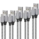 USB C Kabel, [5 Pack 1M 1M 2 M 2M 3M] Nylon USB Typ C Kabel 3A USB C Ladekabel und...