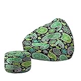 Treer Sitzsack mit Lehne und Hocker mit Ohne Füllung Großes Sofa Lazy Lounger Sitzsack...
