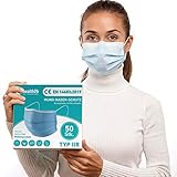 Health2b Medizinische Masken Mundschutz OP Masken [50 Stück] Typ IIR CE...