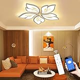 LED Deckenleuchte Dimmbar, 40W-80W Deckenlampe LED Wohnzimmerlampe mit Fernbedienung APP...