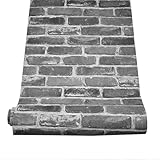 Baketron Selbstklebend Tapete Wandpapier Ziegel Selbstklebende Wandaufkleber 53 x 950 cm...