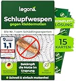 Legona® Schlupfwespen gegen Kleidermotten | 3 Karten à 5 Lieferungen | Effektiv Kleider...