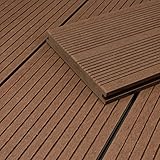 HORI® WPC-Terrassendiele Bali Braun Massivdiele I Komplettset inkl. 40x60 mm...