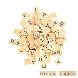 moinkerin 100 Stücke Holzbuchstaben Buchstaben Holz Alphabet Fliesen Buchstaben Spiel...