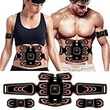 Elektrostimulator-Gürtel für Bauchmuskeln, Ganzkörper EMS Bauchmuskeltrainer, USB...
