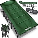 tillvex® Campingbett klappbar mit Tragetasche bis 280 kg | Campingliege extra...