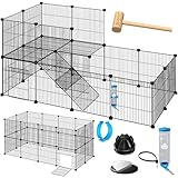 KESSER® Freigehege Gittergehege für Kaninchen aus Metallgitter XXL inkl. Tür...