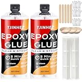 2K Epoxidkleber 100ml - 5 Minuten Schnellhärtender Kraftkleber | Transparenter...