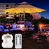 EONANT Sonnenschirm Lichterkette, 104LED Sonnenschirm Lichter mit Fernbedienung...