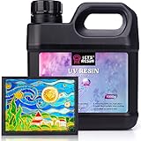 LET'S RESIN UV Resin, Upgraded 1kg kristallklares UV Harz, Schnell Aushärtendes...