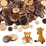 Holzknöpfe, 100 Stück Knöpfe Holz, Holzknöpfe Kinder, Nähutensilien Knöpfe, Knöpfe...