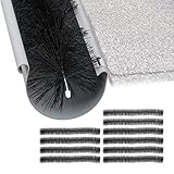 Relaxdays Dachrinnenbürste, 10er Set, je 100 x 12 cm, Dachrinnen Laubschutz, Vogel-&...