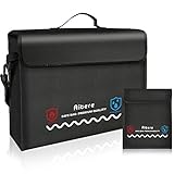 Aitere Feuerfeste Dokumententasche 43 x 31 x 15cm Feuersichere wasserdichte...