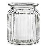 12 x Windlichter Jana im Vintage Look H 9 cm - Teelichtgläser Glaswindlichter...