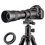 JINTU 420-800mm f/8.3 Teleobjektiv, EF Objektiv Manuelles Zoom Objektiv für Canon SLR 90D...