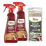 POLIBOY Leder Intensiv Pflege - Farblose Lederpflegecreme für Glattleder - 2x 375ml - Mit...