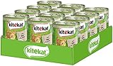 Kitekat Katzenfutter Nassfutter Ente in Gelee, 12 Dosen (12 x 400g)