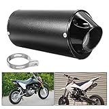 Motorrad Auspuff Schalldämpfer, Btstil 28mm Universal Motorrad Edelstahl...
