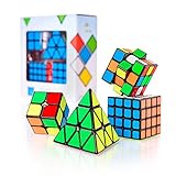 CUBIDI® Zauberwürfel Set - Speed Cube Set 2x2 3x3 4x4 Pyraminx Speedcube,...
