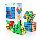 CUBIDI® Zauberwürfel Set - Speed Cube Set 2x2 3x3 4x4 Pyraminx Speedcube,...