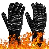 Flintronic Grillhandschuhe Hitzebeständig mit 800°C, Feuerfeste Handschuhe,...