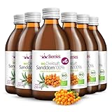 BIO Sanddornsaft 6er Pack (6x250ml) Purer Direktsaft aus BIO Frucht Gepresst, 100%...