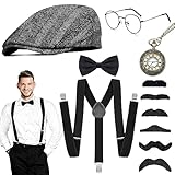 WEARXI 20er Jahre Herren Accessoires, Karneval Kostüme Herren, Peaky Blinders Kostüm, ,...
