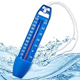 Hecht bruchsicheres Wasserthermometer für Pool, Badewanne, Schwimmbad und Teich –...