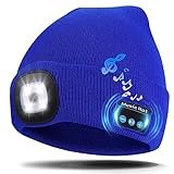 Kaishengyuan Bluetooth Music Mütze, Wintermütze mit Licht, 4 LED Beanie Hut USB...