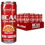 Activlab BCAA Xtra Drink Ready-to-Drink; Set mit 24 x 330 ml Dosen 5000 mg BCAA in einer...