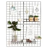 Gadgy Wandgitter schwarz 2er Set | Metallgitter Zimmer Deko Aesthetic | Pinnwand groß |...