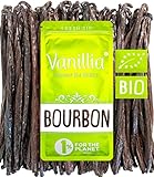 BIO - 5 Bourbon Vanilleschoten - Große Gewächs aus Madagaskar 2022 - Große...