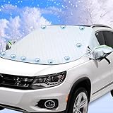 Unzipp Frontscheibenabdeckung Auto, Abdeckung Windschutzscheibe Winter mit 10...