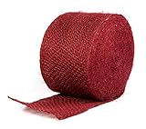 mgc24® Jute-Wickelband - Winterschutz/Deko/Tischläufer - 10cm x 25m, Rot