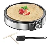 Crepes Maker Elektrischer, Antihaft-Pfannkuchen-Maker, Tisch- Roti-Maker 1200W...