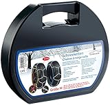 Lescars Anfahrhilfe Auto: Schneeketten Größe M für Reifen 205/55 R16 u.v.m., inkl....