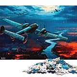 500-teiliges Bf110 Night Hunt Quadratpuzzle für Erwachsene, Holzpuzzle, Wanddekoration,...