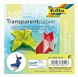 folia 825/1010 - Transparentpapier - Faltblätter, 10 x 10 cm, 500 Blatt, 42 g/qm,...
