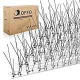 OFFO Vogelabwehr Spikes vormontiert für Dach und Fenster, langlebige...