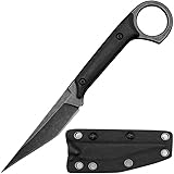 Amacigana Outdoormesser mit fester Schneide, 440C Stahlklinge, ABS-Griff, 8 cm Klinge,...