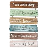 COLOFALLA Jugendweihe Deko Schild mit Spruch Wandschild Lebenseinstellung...