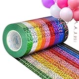 18 Rollen Geschenkband Ringelband Set, 5mm Bunten Luftballons Geschenkbänder,...