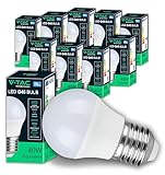V-TAC 10x LED Glühbirne G45 -[ Maximale Effizienz 4,5W ] - E27 - (Entspricht 40W) - 10er...
